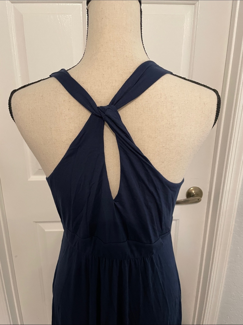 Soma Sleeveless V-Neck Midi Dress in Deep Navy - Picture 4 of 7